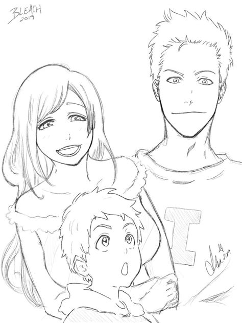 Family Portrait Drawing, Family Drawing, Family Portraits, Bleach Fanart, Bleach Manga, Bleach ...
