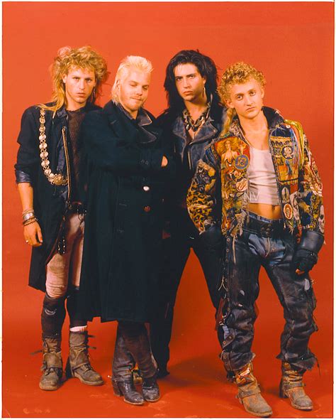 Publicity photo of "The Lost Boys" (1987), not circulated due to Kiefer ...