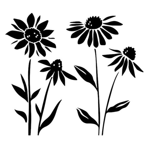 Daisy Flower Silhouette Images - Free Download on Freepik