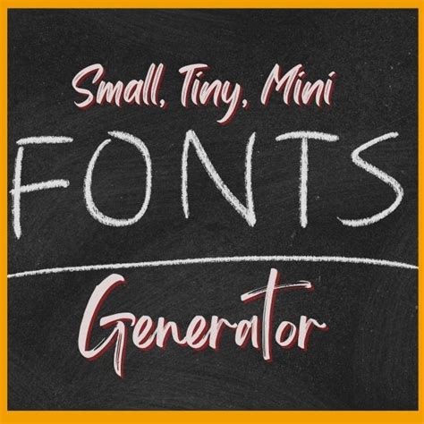 Tiny Text Generator- ᶠᵒʳ small and mini fₒₙₜₛ - Social Media Fonts