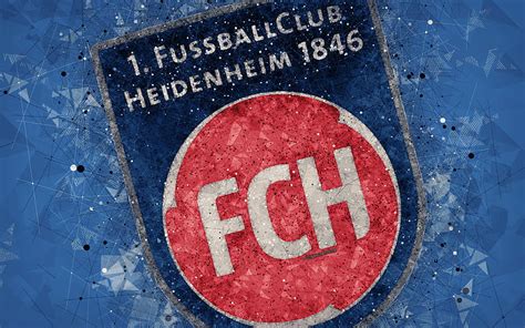 FC Heidenheim German football club, creative logo, geometric art ...