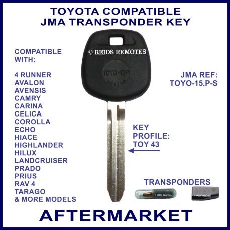 Toyota compatible car key transponder cloned & key cut, East Vic Park