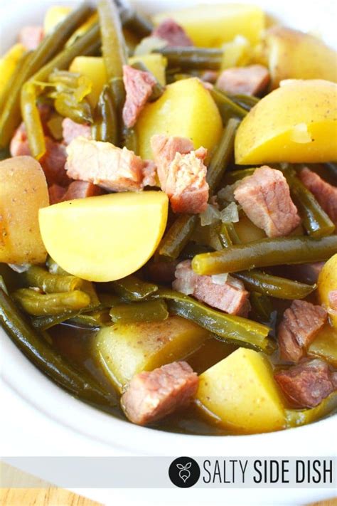 Crockpot Ham, Fresh Green Beans, and Potatoes Recipe - FILLING!