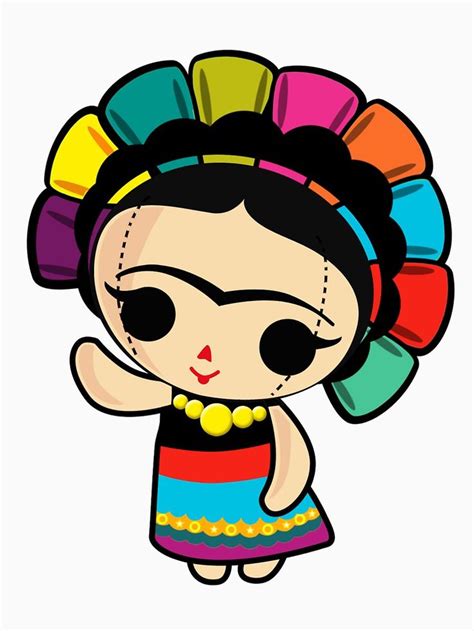 Frida kahlo cartoon, Mexican doll, Cartoon