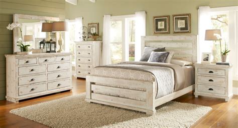 Willow Slat Bedroom Set (Distressed White) Progressive Furniture, 9 Reviews | Furniture Cart