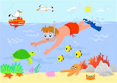 Make a Splash with Our Collection of Ocean Swimming Clipart