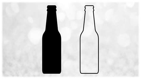 Shape Clipart: Simple Easy Beer Bottle Silhouette in Solid - Etsy Australia