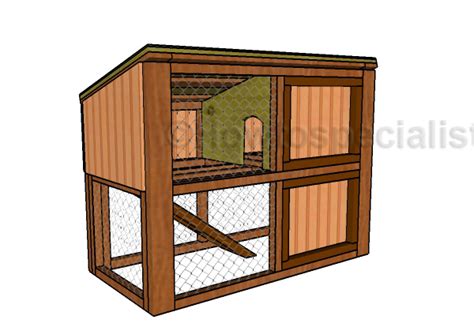 Rabbit Hutch Plans - Free DIY Plans | HowToSpecialist - How to Build ...