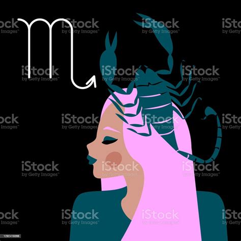 Scorpio Woman Horoscope Sign Zodiac Sign Vector Illustration Stock ...