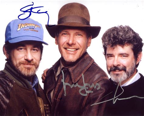 Director Steven Spielberg, Harrison Ford (Indiana Jones), & Producer ...