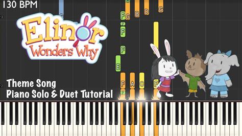 Elinor Wonders Why ~ Theme Song ~ Piano Solo & Duet Tutorial - YouTube