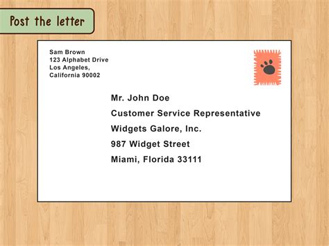 Sample Letter Envelope