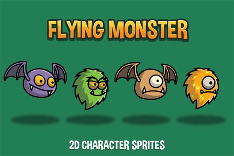 Flying Monster 2D Character Sprites - CraftPix.net