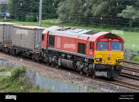 DB Schenker Class 66 diesel freight locomotive at Winwick Stock Photo - Alamy