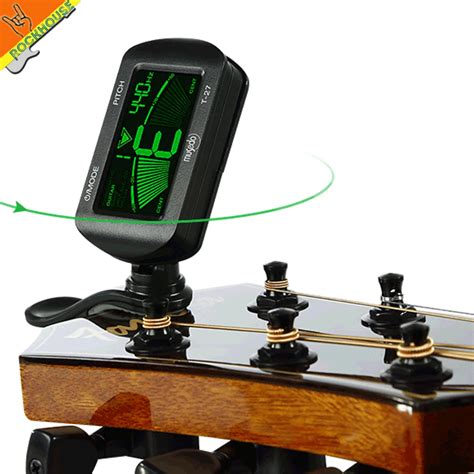 Musedo Clip on Tuner Guitar Bass Violin Ukuele Mandolin Tunning 360Degree Rotatable LCD screen ...