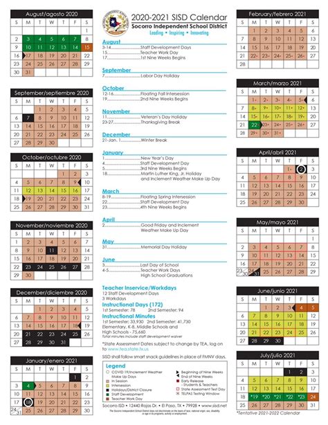 SISD updates school calendar to meet new guidelines