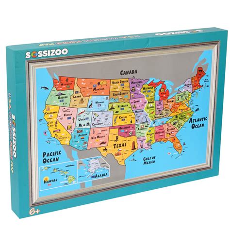 Jigsaw Puzzle for Kids Magnetic United States Map Educational Preschoo ...