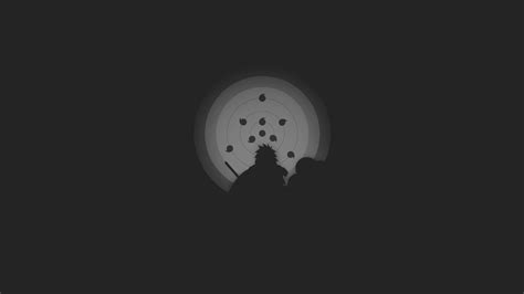 anime, illustration, minimalism, dark background, Uchiha Madara, Naruto ...