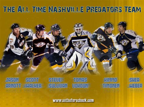 All-Time Nashville Predators Team Wallpaper - On the Forecheck