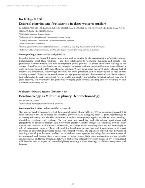 External charring and fire scarring in three western conifers