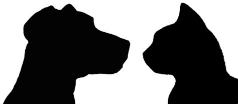 Schatz Versatz Sich ausruhen cat and dog silhouette clip art Kanone Lee Besiegt