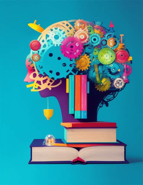 Collage With Books, Cogs, Brain Free Stock Photo - Public Domain Pictures