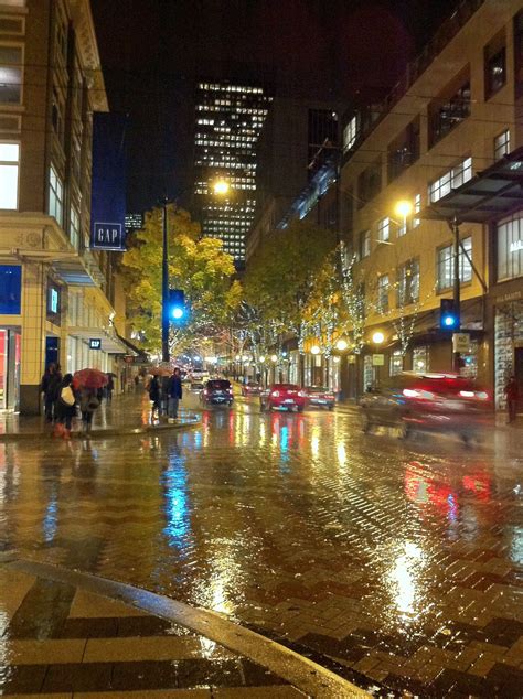 Download Seattle Rain Night Streets Wallpaper | Wallpapers.com