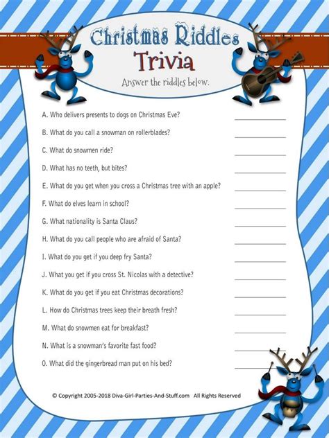 Free Printable Christmas Riddle Games - Free Printable