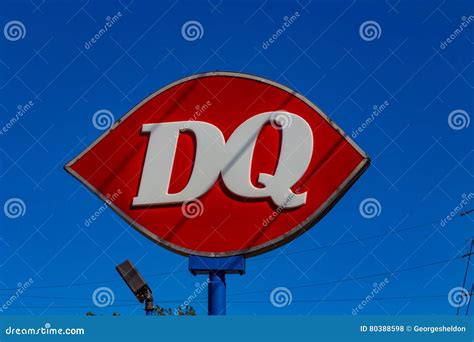 DQ sign editorial stock photo. Image of drinks, frozen - 80388598