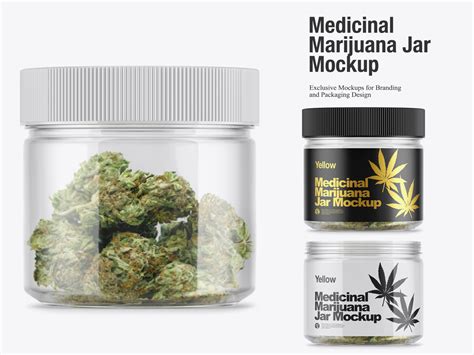 Marijuana Jar Mockup by Oleksandr Hlubokyi on Dribbble