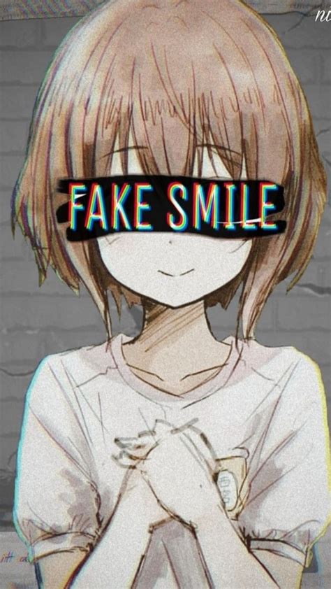 Sad Smile Anime Girl