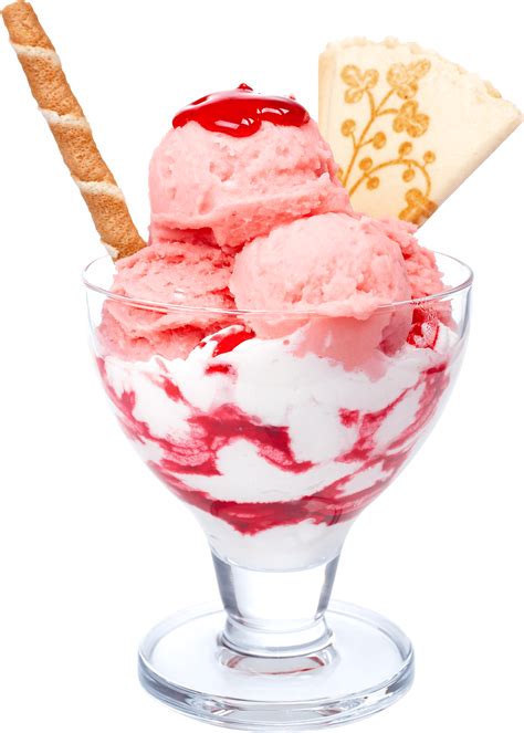 Strawberry Parfait Ice Cream transparent PNG - StickPNG