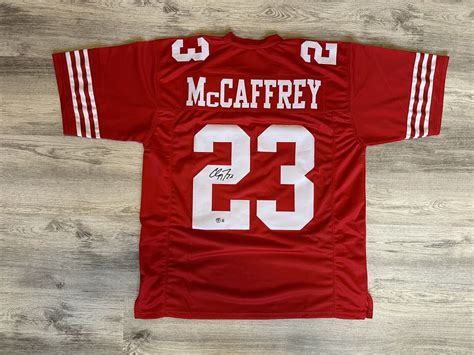 Christian McCaffrey Autographed SIGNED Jersey - Red - Beckett Authentic | eBay