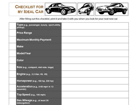 Car Buying Checklist | Used Car Buying Checklist