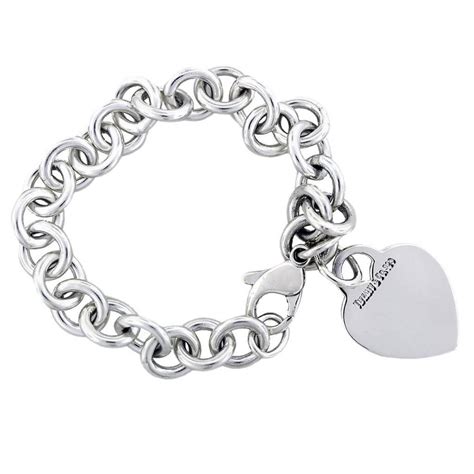 Tiffany & Co. Sterling Silver Heart Charm Bracelet