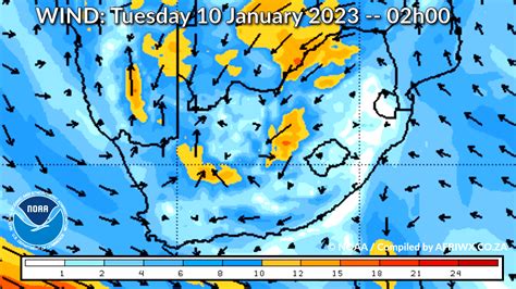 Southern Africa Weather Forecast Maps Tuesday 10 January 2023 - AfriWX