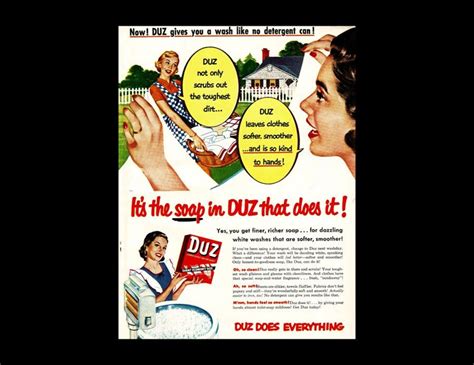 Retro 1953 Duz Detergent Magazine Ad - Etsy