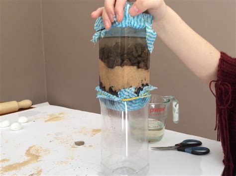 Homemade Water Filter (step-by-step) - Science Project | Water filtration experiment, Water ...