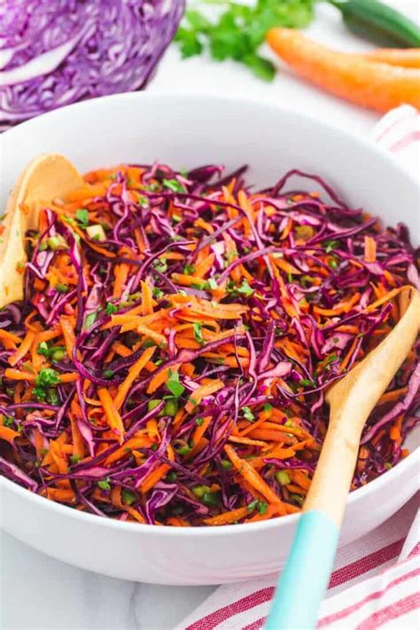Healthy Red Cabbage Slaw Recipe - Little Sunny Kitchen