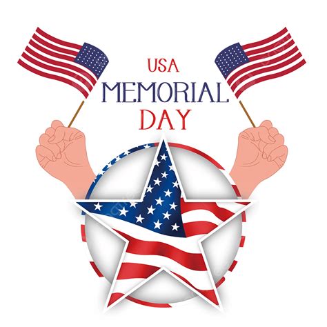 Memorial Day Flag Clipart Transparent PNG Hd, Us Marshal Memorial Day ...