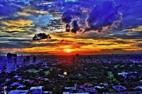 Download Manila City Sunset Wallpaper | Wallpapers.com