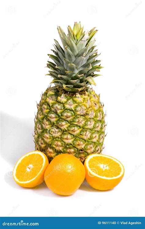 Pineapple and orange stock photo. Image of fruit, tropical - 9611140