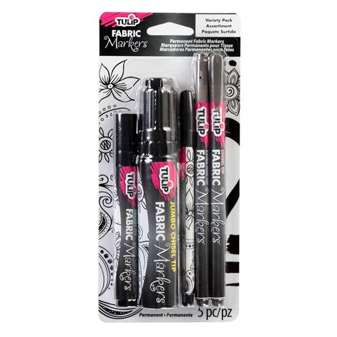 Tulip Fabric Markers - Black Variety Pack