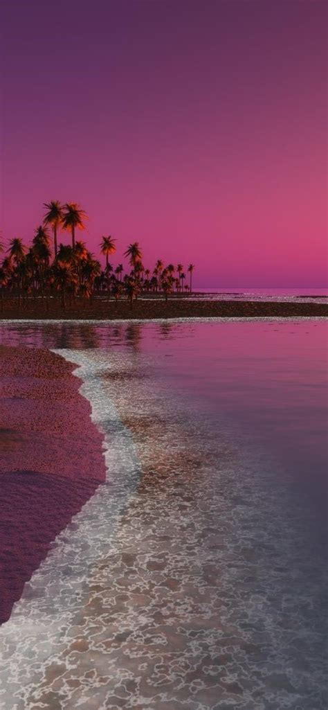 Pink Sunset Beach Wallpaper hd, picture, image