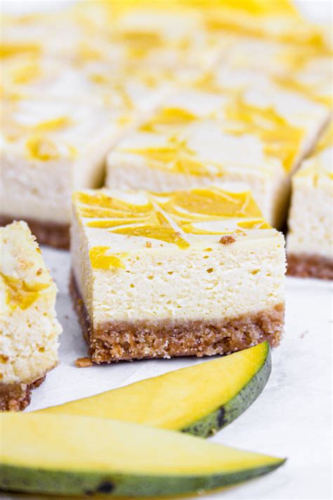 EASY Mango Cheesecake Bars Recipe — Be Greedy Eats | Where Food Meets Comfort