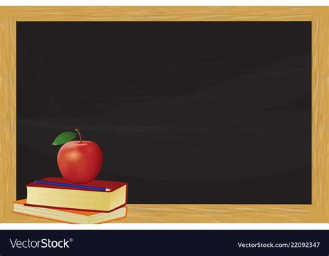 Chalkboard Background With Apple