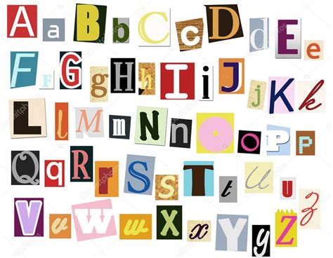 Bunte Alphabet mit Buchstaben aus Zeitungen zerrissen — Stockfoto #4716057