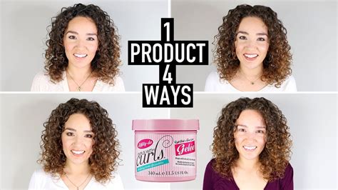 4 Curly Hair Styling Techniques using 1 Product - Dippity Do Gel - YouTube