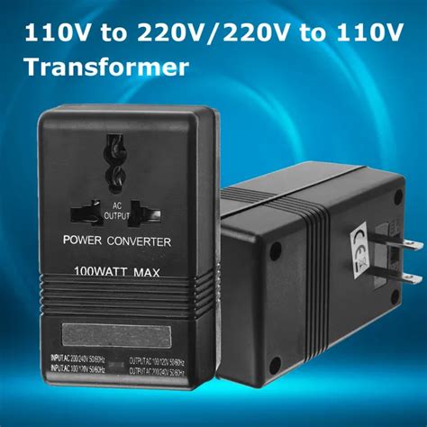 2 Mode 100W AC 110V to 220V 220V to 110V Professional Converter Transformer For Electrical ...