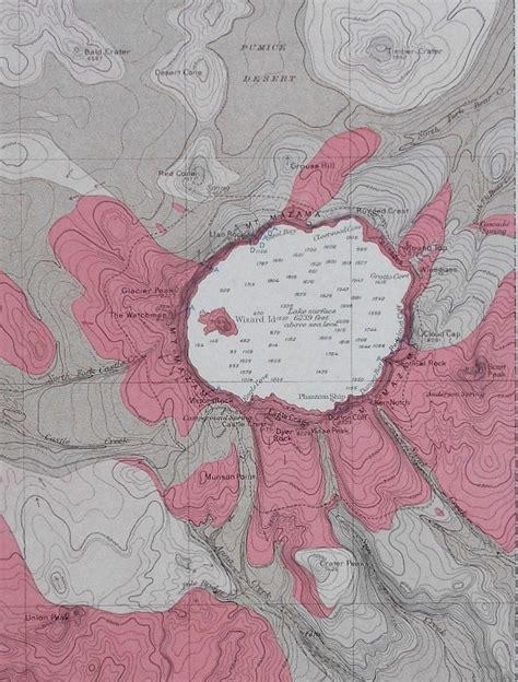 1908 Map: Crater Lake & Mount Mazama Glacier Peak the - Etsy